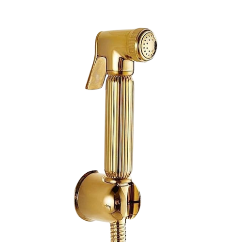 BOSINI Gold Solid Brass Bidet Sprayer Wall Mount Shower Toilet Bathroom Portable Handheld Bidet Diaper Spray Sprayer Shattaf Kit
