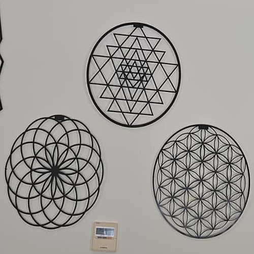 Geometric Metal Wall Art Set – Modern Abstract Home Decor